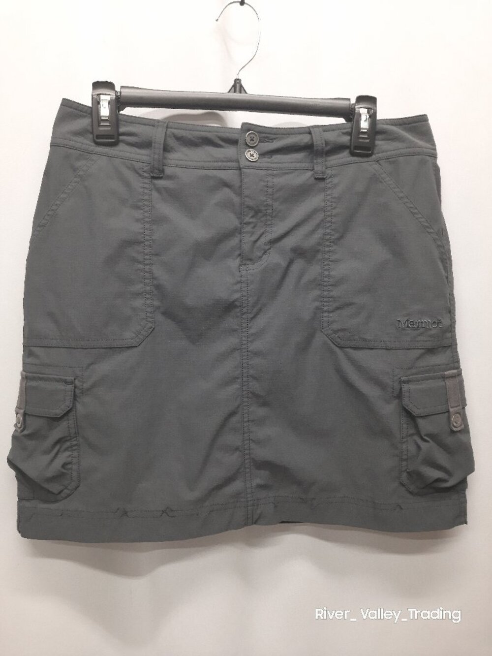 Marmot Womens Size 8 Cargo Skort Grey Hiking Outdoor Athletic Ripstop